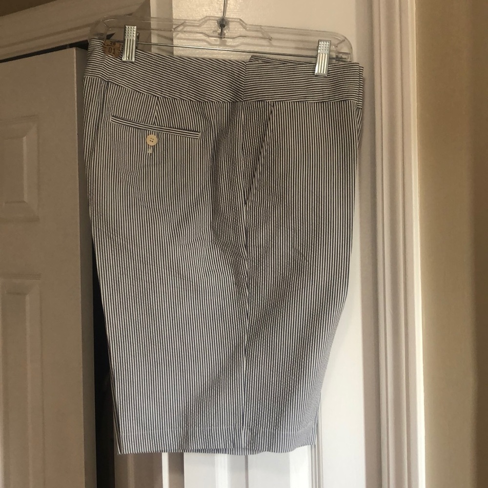Talbots shorts. Pinstripe blue/white.
